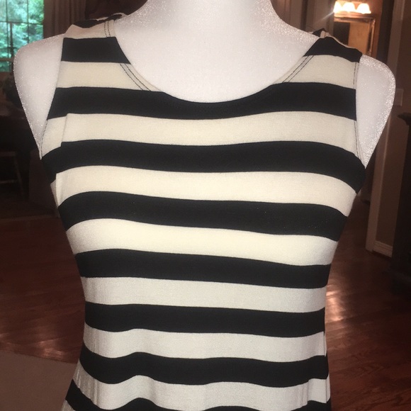 Olivia Rae black and white striped dress in medium - Picture 4 of 6